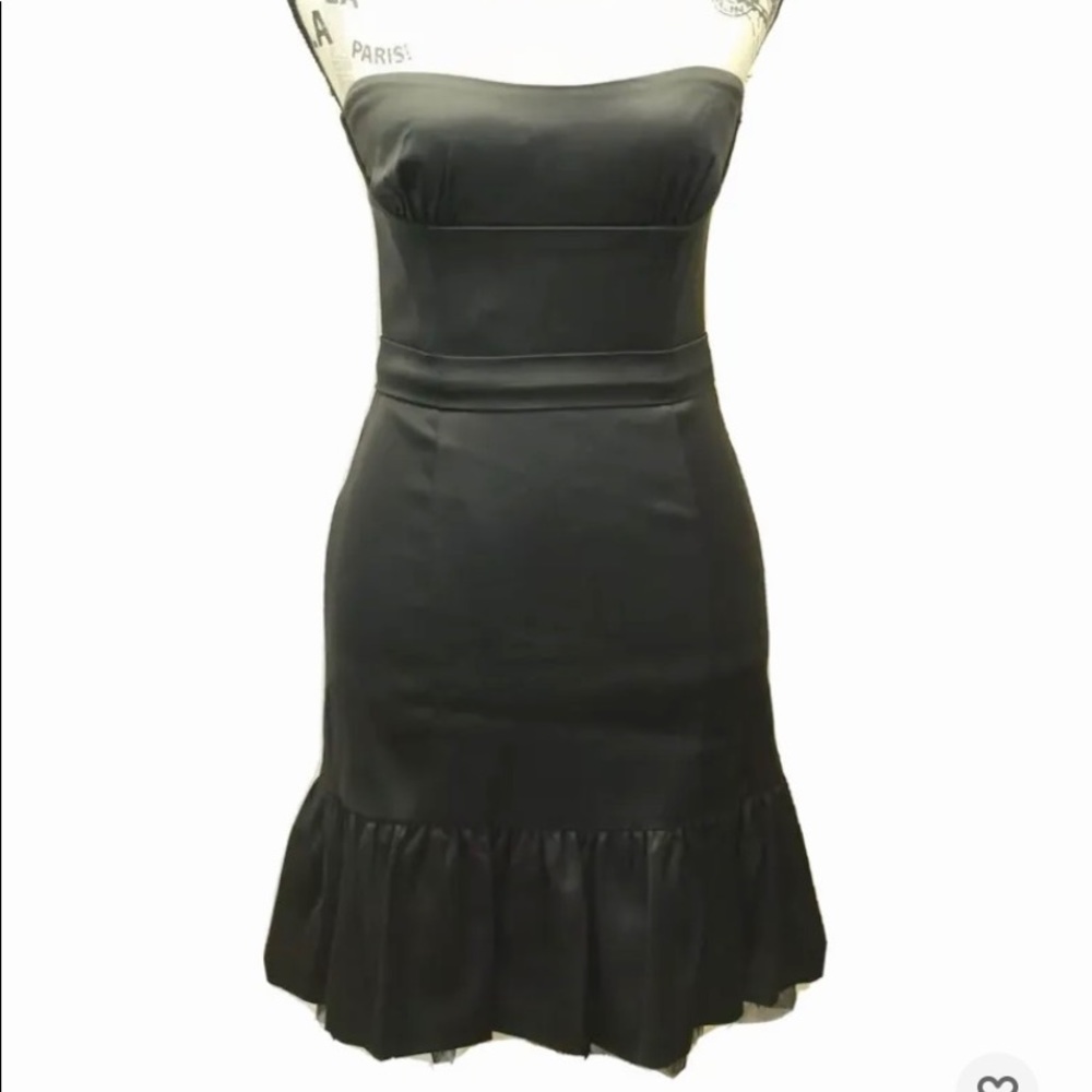 BCBG Max Azria Strapless Black Cocktail Dress Size 0